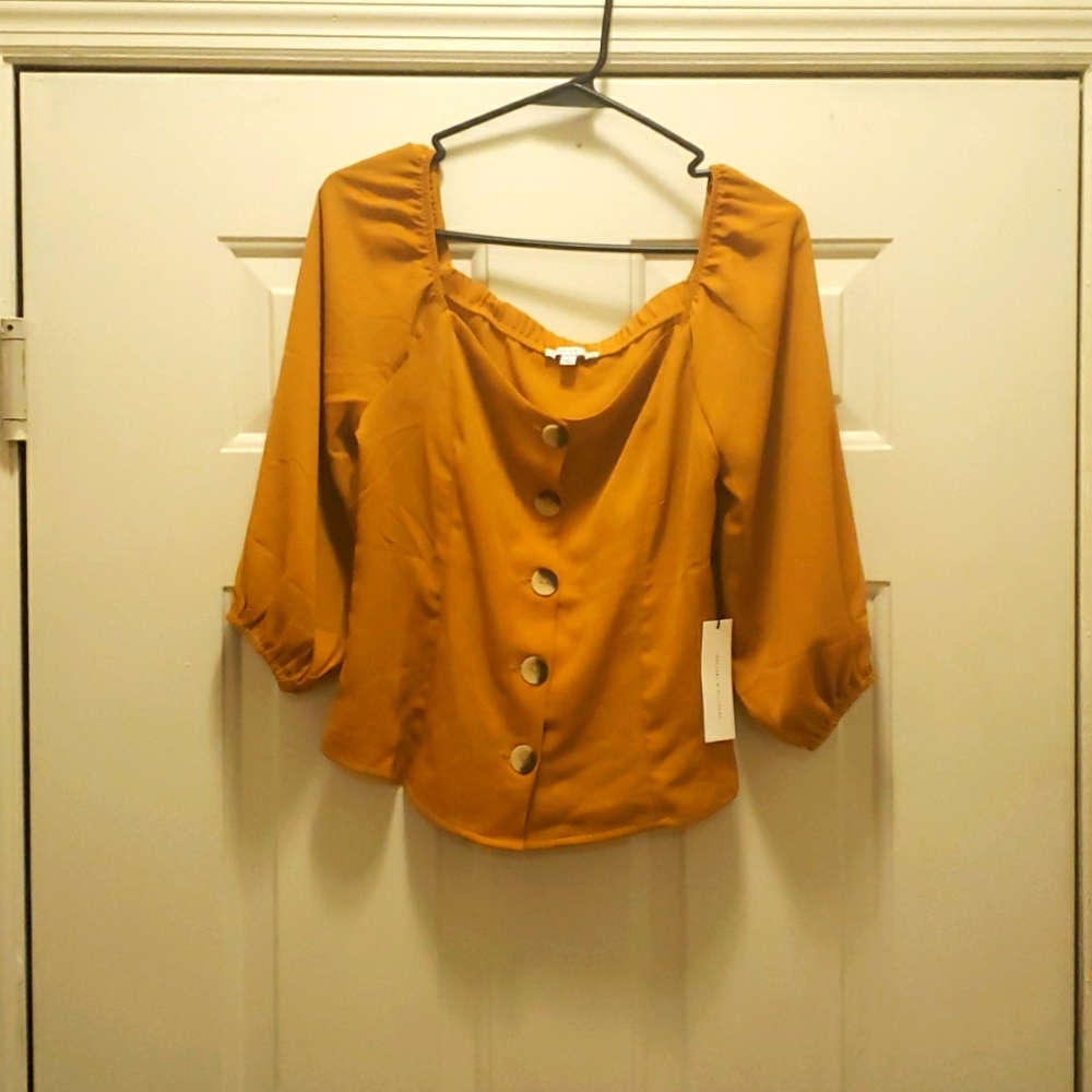 Golden Yellow half top